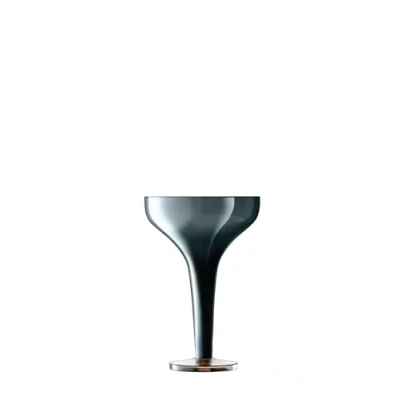 Image of LSA Epoque Champagne Saucer 150ml Sapphire/Lustre Set of 2 Mouthblown &amp; Handmade Glass Hand Painted EQ06