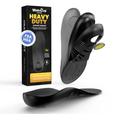 Image of Welnove Plantar Fasciitis Relief Insoles High Arch Support Inserts Shoe for Women &amp; Men Planter Facetious Heel Spur Products Women‘s 5.5 7，Men’s 5 6.5