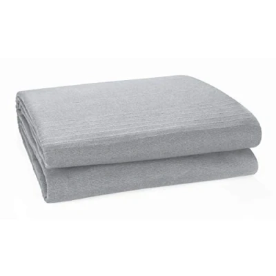 Image of EHC Classic Rib Cotton Throw, Sofa Settee Bed Throw Bedspread 250cm x (100&quot; 100&quot;) Fits 3 or 4 Seater King Size Bed, Smoke