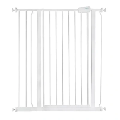 Image of Safetots Extra Tall Metal Safety Gate Pressure Fit, 87.9cm 95.5cm, White, 104cm in Height, Stair Gate, Baby Easy Installation