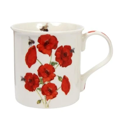 Image of The Leonardo Collection Bee Tanical Poppies and Fine China Mug