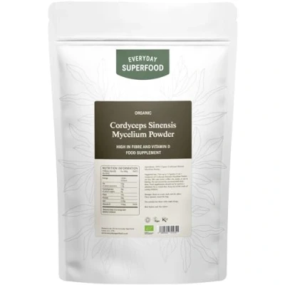 Image of Everyday Superfood Organic Cordyceps Sinensis Mushroom Powder 190g, Ideal for Coffee and Tea Blends