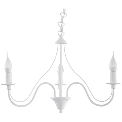 Image of Minerwa 3 Light Multi Arm Chandelier White, E14