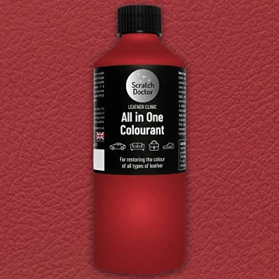 Image of Scratch Doctor All in One Leather Colourant for Mercedes Self Seal Dye Repair Paint Car Seats &amp; Interior (Bengal Red 807N/507E)