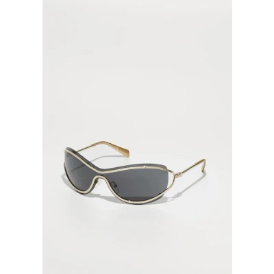 Image of Michael Kors Woman MK1166 LA PRAIA 101487 Sunglasses Metal Gold Grey Geometric Normal