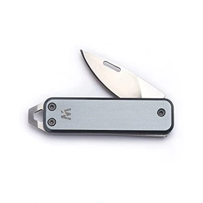 Image of Whitby Pocket Knife, 1.75&quot; Survival Stainless Steel Folding Knives UK Legal Sprint Titanium Grey Finish, Stylish High Performance, Non Locking EDC Blade, Portable for Camping Hiking Backpacking