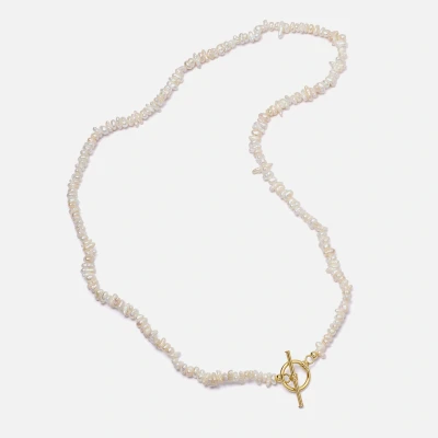 Image of Daisy London x Polly Sayer Beach Pearl T Bar Necklace