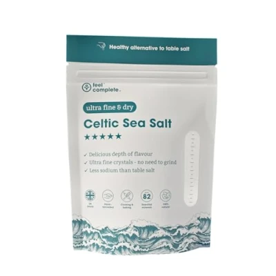 Image of Feel Complete ULTRA Fine &amp; Dry Celtic Sea Salt Powder Organic Approved 82 Essential Minerals Healthy Alternative To Table (800g)