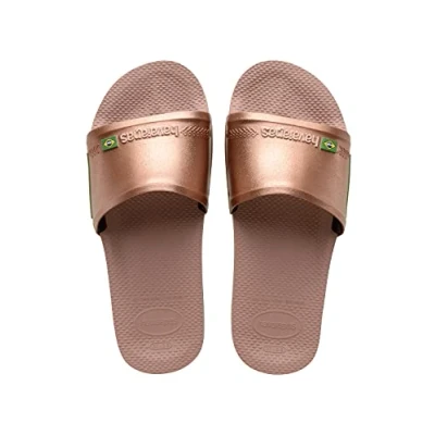 Image of Havaianas slide brasil crocus rose/gloden blush 45/46