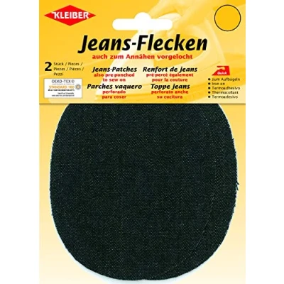 Image of Kleiber Denim Jean Repair Patches Oval, Black