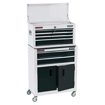 Image of Draper Combined Roller Cabinet and Tool Chest, 6 Drawer, 24&quot;, White