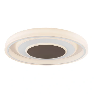 Image of Goffi 69cm Integrated LED Semi Flush Ceiling Light White Dimmable 3000 6000K Remote Control