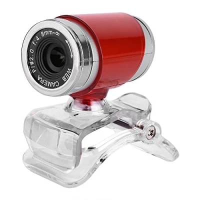 Image of ciciglow Web Camera, USB Webcam Clip on 360 Degree 12 Megapixel HD Camera with Microphone for Laptop and Desktop(Red+Sliver)