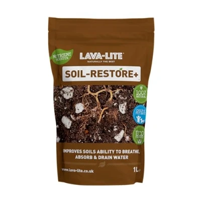 Image of Lava Lite Soil Restore+ Improver Natural and Organic Perfect for Strong Healthy Garden Easy to Use Encourages Root Growth Premium Quality Experience the Difference 3 Litre