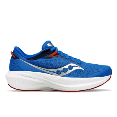 Image of Saucony Men&#039;s Triumph 21 Sneaker, Cobalt/Silver, 11