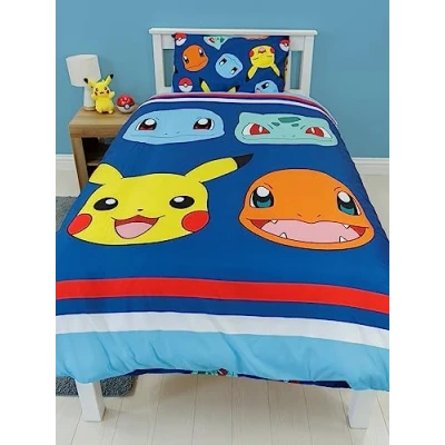 Image of Pokémon Pokemon Bedding Set Boys Single Duvet Cover Pikachu Official Merchandise, PMBD1240, Blue