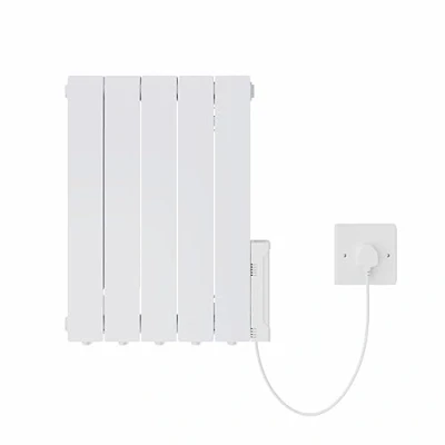 Image of NRG 900W Electric Oil Filled Radiator Wall Mounted Heater, LCD Display Portable Heater with Adjustable Thermostat and Timer for Home Use White