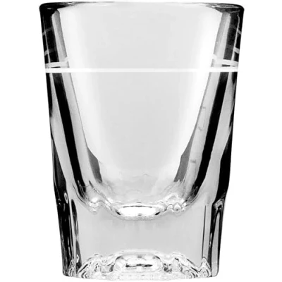 Image of Chabrias Ltd Shot Glass Espresso Shot, Whiskey/Vodka Glass, Measuring 2oz with 1oz Line, Glassware Heavy Strong Base (1)
