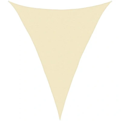 Image of vidaXL Sunshade Sail 160 g/m² Cream 5x6x6 m HDPE