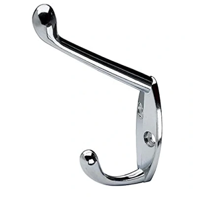 Image of Merriway BH05783 (10 Pcs) Hat and Coat Hook with Bright Chrome Plated Finish Pack of 10 Pieces