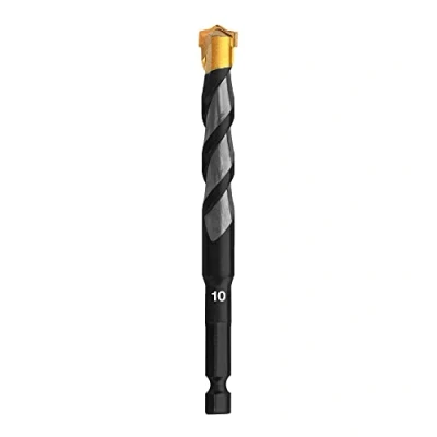Image of Multi Material Drill Bit Ø 10mm Construction Ultimate Professional Hex 9 Rotary and Impact Drills Accessories, Purpose Drilling for Block Brick Soft Tile Wood Plastic Metal