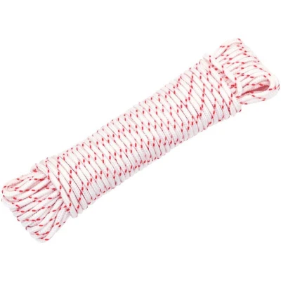 Image of vidaXL Pull Starter Cord White and Red Ø3 mm 10 m Nylon