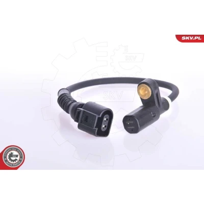Image of AB1194, ALB547, LAB099 ABS Sensor ESEN SKV 06SKV014 Rear Axle 2 pin connector 220mm 12V Electric black oval Female AUDI: TT Coupe, A3 Hatchback