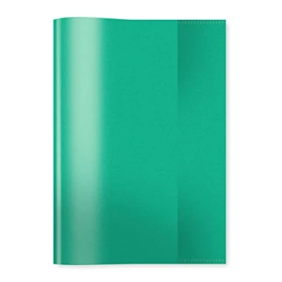 Image of HERMA Clear Exercise Book Cover A5, Made of wipeable and Sturdy Plastic, Slip on Jackets for School, Green,7485