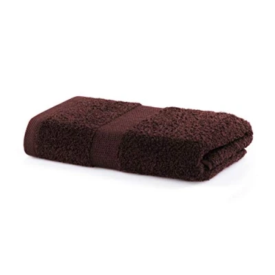 Image of DecoKing Hand Towel 50 x 100 cm Cotton Quality 525 g/m² Brown Nut Absorbent Marina