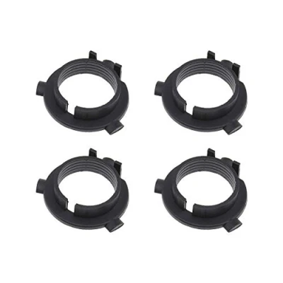 Image of EMSea 4x Car H7 LED Headlight Bulbs Socket Adapter Holder Retainer Clips Black Compatible with KIA K3 K4 K5 Hyundai Coupe