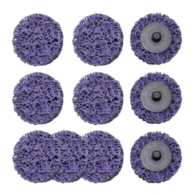 Image of Merryland Strip Disc 50mm Paint Rust for Die Grinder, 50 mm Purple Removal 10 Pieces, Wheel Stripping Cleaning INOX Stainless Steel Iron Universal 2inch, DGTA010C1