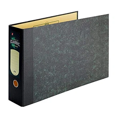 Image of Rexel Classic Rectangle Lever Arch File 80 mm A3 Black/Green (2 Pack)