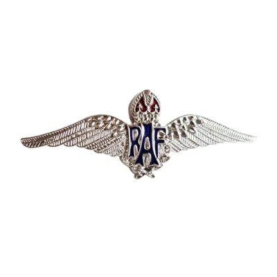 Image of 1000 Flags RAF Royal Air Force Sweetheart Wings Nickel Pin Badge MOD Approved