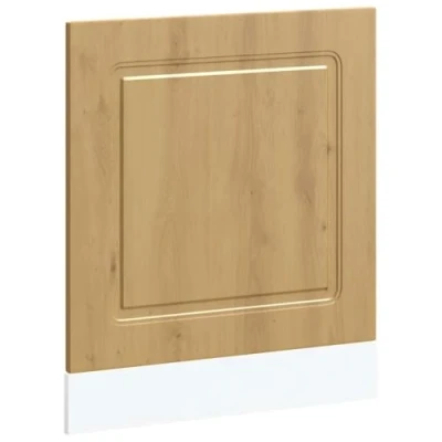 Image of vidaXL Dishwasher Front Panel Kalmar Artisan Oak 60x1.5x67 cm Engineered Wood Kitchen Decor Enhancer