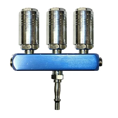 Image of 3 Way Splitter/Manifold 1/4&#039;&#039; BSP+ 2 x PCL Type COUPLINGS + 1 Tail