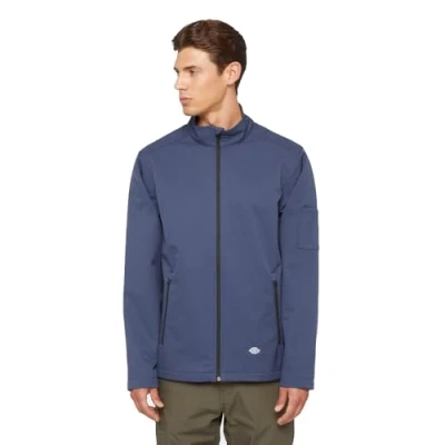 Image of Dickies, Men&#039;s, FULL ZIP SOFTSHELL JACKET, NAVY, M