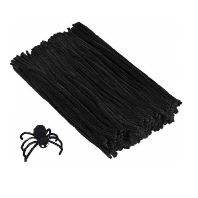 Image of ArkCRAFT Pipe Cleaners (Chenille) 300mm X 4mm Pk 100 (Black)