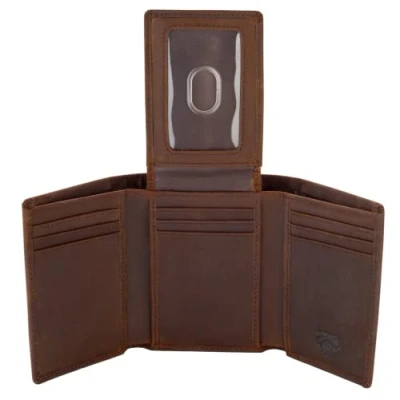 Image of Stealth Mode Trifold Leather Wallet for Men with ID Holder and RFID Blocking Brown One size