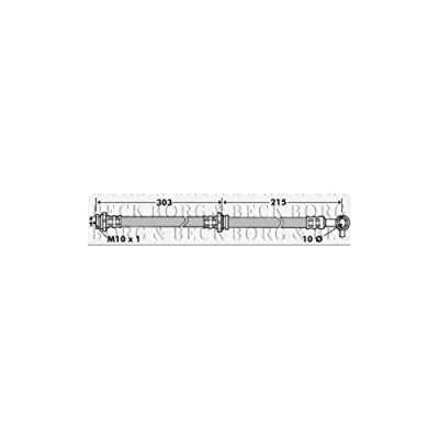 Image of Borg &amp; Beck Brake Hose Fits: Nissan X Trail 01
