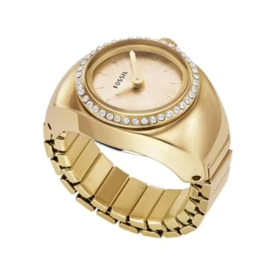 Image of Fossil Watch Ring for Women, Quartz movement with Stainless steel Strap