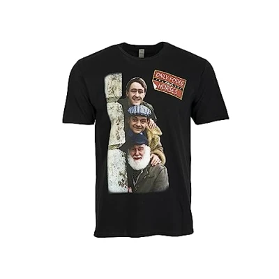 Image of Only Fools and Horses All The Three Trotters Del Rodney Albert Official T Shirt (as8, Alpha, xx_l, Regular, Regular) Black