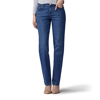 Image of Lee Women&#039;s Petite Relaxed Fit Straight Leg Jean, El Paso Blue, 8 Short
