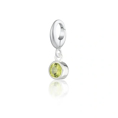 Image of Lily Charmed 925 Sterling Silver Peridot August Birthstone Charm