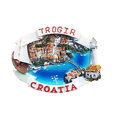 Image of 3D Trogir Croatia Fridge Magnet Travel Souvenir Gift Home Kitchen Refrigerator Decoration Magnetic Sticker Craft Collection