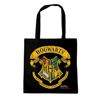 Image of Logoshirt Harry Potter Hogwarts Logo Shopping Bag Eco Resuable Shopper Original Licensed Design