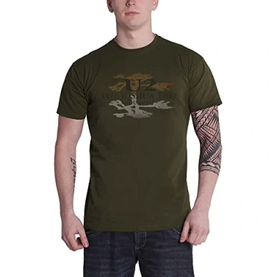 Image of U2 T Shirt Joshua Tree Logo 2017 European Tour Official Mens Green ex M