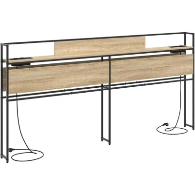 Image of Storage Headboard Sonoma oak 180 cm Engineered wood Vidaxl