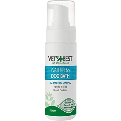 Image of Vet&#039;s Best Waterless Dog Bath No Rinse Dry Shampoo for Dogs Natural Formula Refreshes Coat and Controls Odour Between Baths 150ml