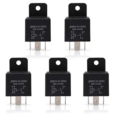 Image of Ehdis 5 pcs Car Relay 12v 40 APM 4 Pin, Automatic Spst Model No.: JD2912 1H 12VDC 40A 14VDC, Auto Switches &amp; Starters