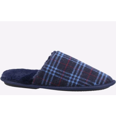 Image of Fleet &amp; Foster Rhys Mule Slipper Mens Navy Size UK 9